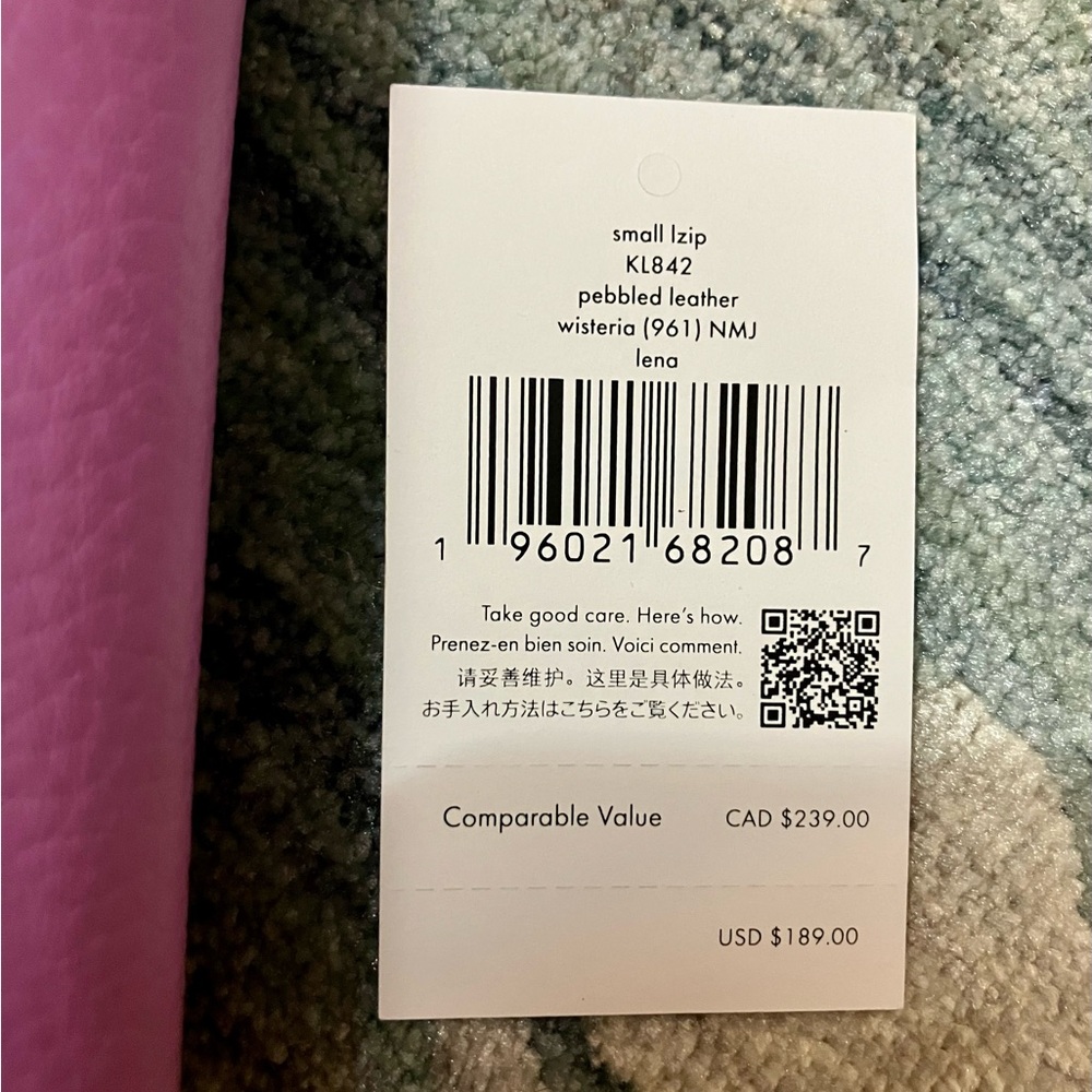 Kate Spade Lilac Leather Wallet - Picture 7 of 7